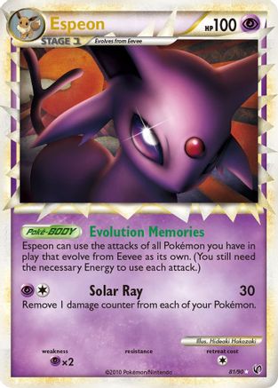 Espeon (Prime) 081/90  - Holofoil Undaunted - Ultra Rare