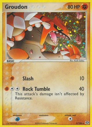 Groudon 005/106  - Holofoil Emerald - Holo Rare