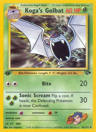 Koga's Golbat 046/132  - Unlimited Gym Challenge - Uncommon