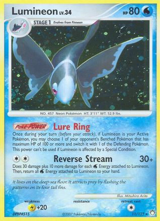 Lumineon 011  - Reverse Holofoil Mysterious Treasures - Holo Rare