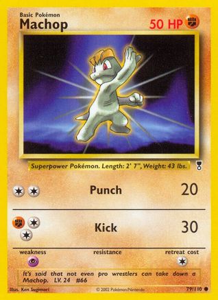 Machop 079/110  - Reverse Holofoil Legendary Collection - Common