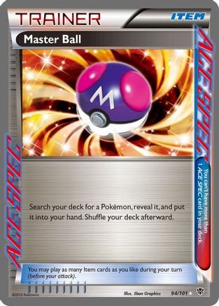 Master Ball 094  - Holofoil Plasma Blast - Rare Ace