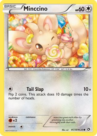 Minccino RC18/RC25  - Holofoil Legendary Treasures Radiant Collection - Common