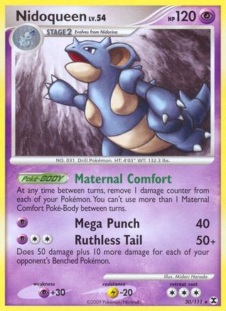Nidoqueen 030  - Reverse Holofoil Rising Rivals - Rare