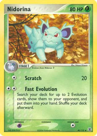 Nidorina 040  - Reverse Holofoil FireRed & LeafGreen - Uncommon