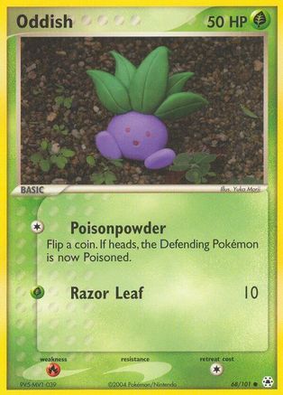 Oddish 068/101  - Reverse Holofoil Hidden Legends - Common