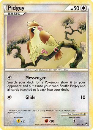 Pidgey 067/95  - Reverse Holofoil Call of Legends - Common