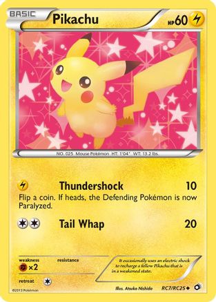 Pikachu RC7/RC25  - Holofoil Legendary Treasures Radiant Collection - Uncommon