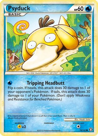 Psyduck 074/102  - Reverse Holofoil Triumphant - Common