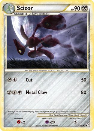 Scizor 007/90  - Reverse Holofoil Undaunted - Holo Rare