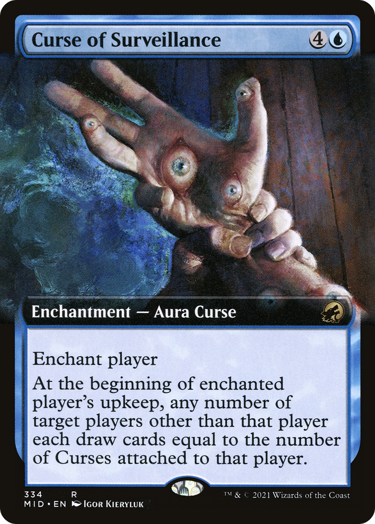 Curse of Surveillance (Extended Art) (MID-334) - Innistrad: Midnight Hunt: (Extended Art) Foil
