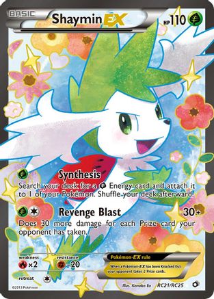 Shaymin EX (Full Art) RC21/RC25  - Holofoil Legendary Treasures Radiant Collection - Ultra Rare