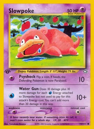 Slowpoke 073/111  - 1st Edition Neo Genesis - Common