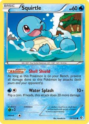 Squirtle 029/149  - Reverse Holofoil Boundaries Crossed - Common