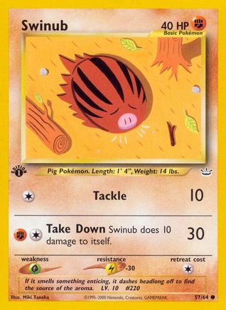 Swinub 057/64  - 1st Edition Neo Revelation - Common