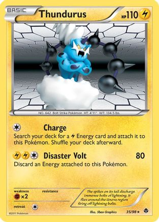 Thundurus 035  - Holofoil Emerging Powers - Holo Rare