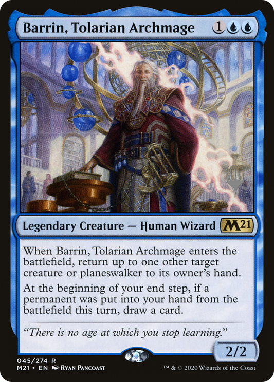 Barrin, Tolarian Archmage (PPM21-045) - Core Set 2021 Promos Foil