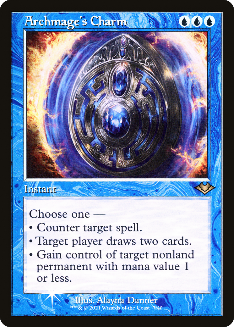 Archmage's Charm (Retro Frame) (MH1-007) - Modern Horizons 1 Timeshifts Etched Foil
