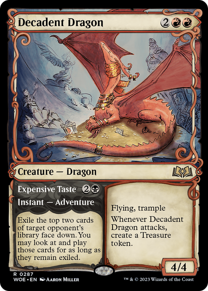 Decadent Dragon (Showcase) (WOE-287) - Wilds of Eldraine: (Showcase) Foil