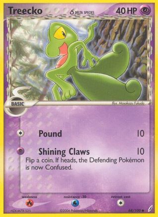Treecko (Delta Species) 068/100  Crystal Guardians - Common