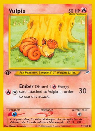 Vulpix 091/105  - 1st Edition Neo Destiny - Common