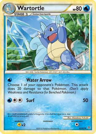 Wartortle 042/95  - Reverse Holofoil Unleashed - Uncommon