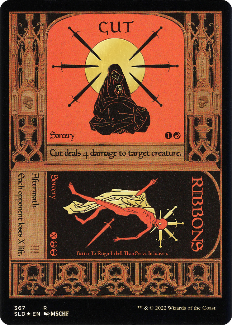 Cut // Ribbons (Foil Etched) (Gold) (SLD-367) - Secret Lair Drop Foil