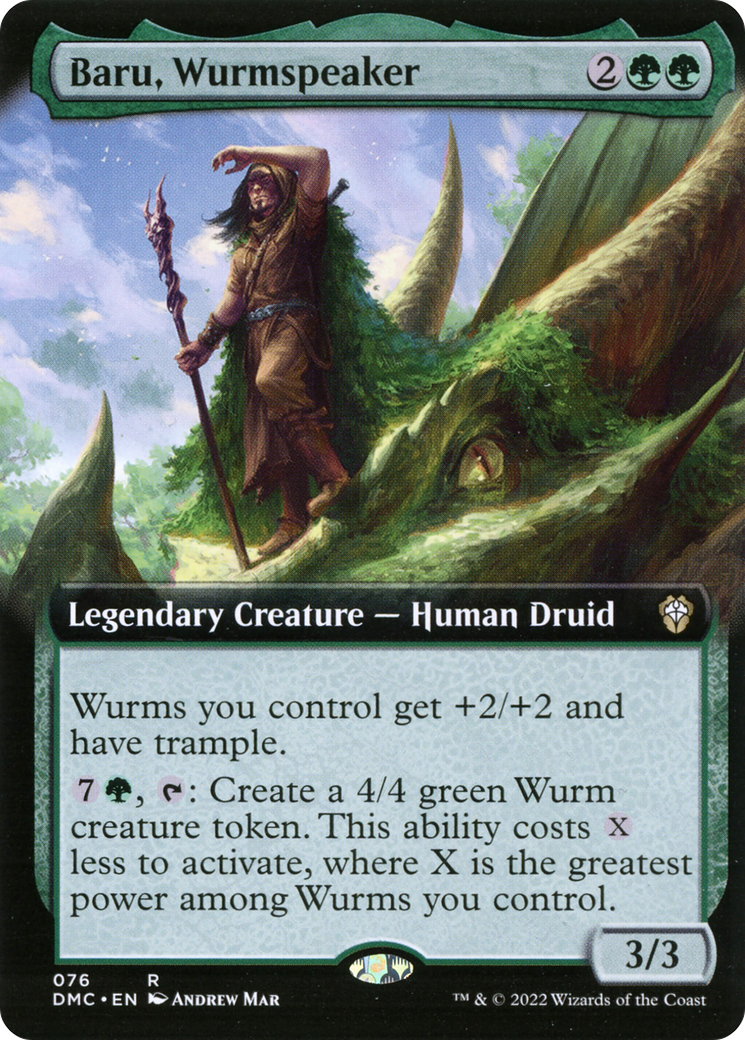 Baru, Wurmspeaker (Extended Art) (DMC-076) - Dominaria United Commander: (Extended Art)