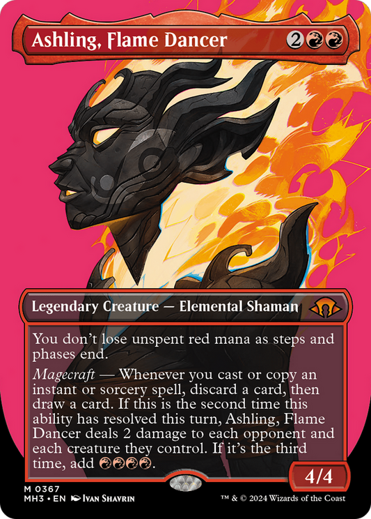 Ashling, Flame Dancer (Borderless) (MH3-367) - Modern Horizons 3 (Borderless) Foil