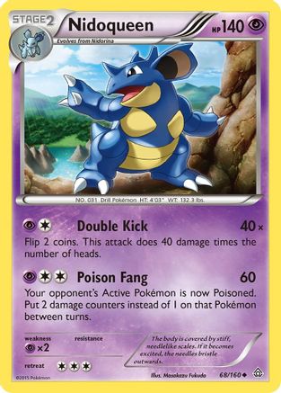 Nidoqueen 068/160  - Reverse Holofoil XY  Primal Clash - Uncommon