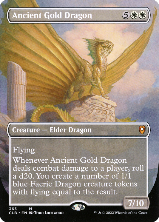 Ancient Gold Dragon (Borderless) (CLB-365) - Commander Legends: Battle for Baldur's Gate (Borderless)