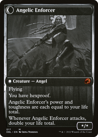 Enduring Angel (DBL-017) - Innistrad: Double Feature: (Double Faced Transform) Foil