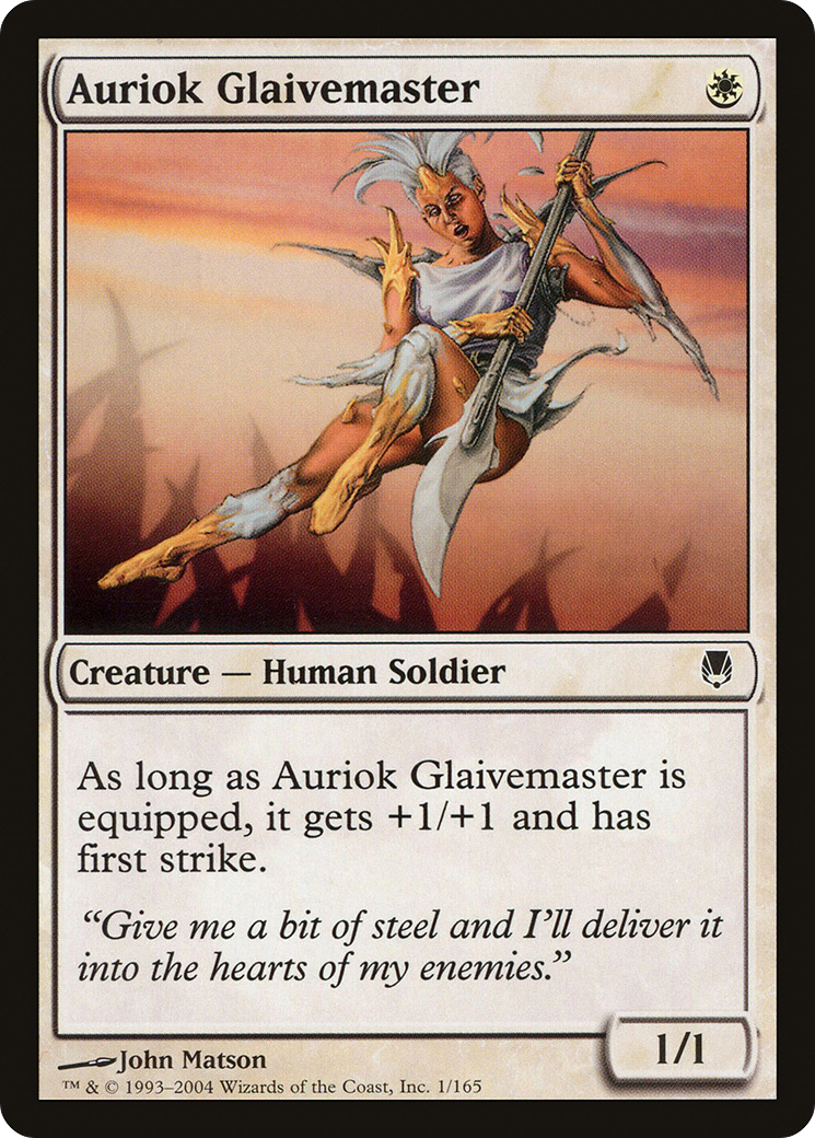 Auriok Glaivemaster (DST-001) - Darksteel Foil