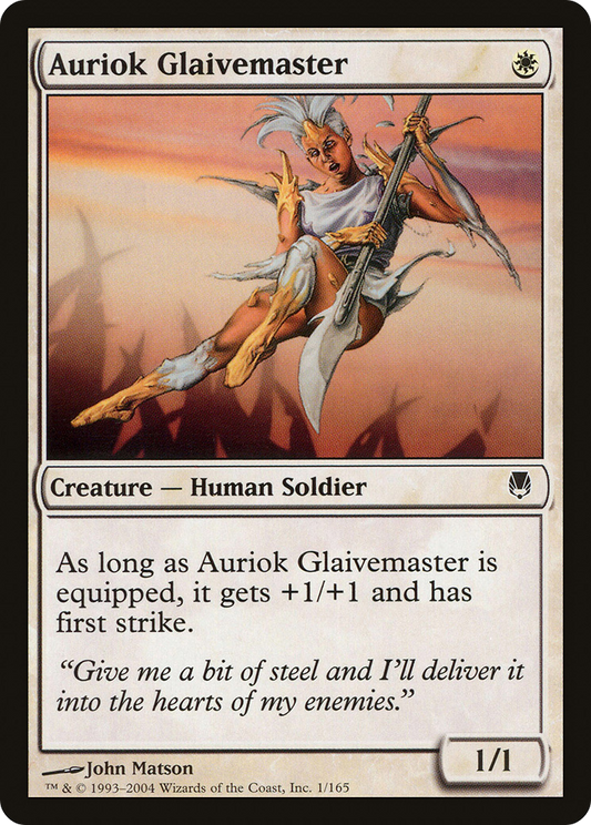 Auriok Glaivemaster (DST-001) - Darksteel Foil