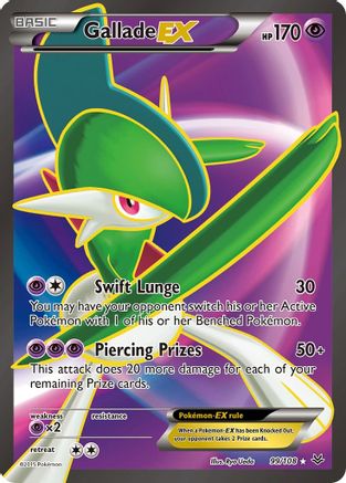 Gallade EX (99 Full Art) 099/108  - Holofoil XY  Roaring Skies - Ultra Rare
