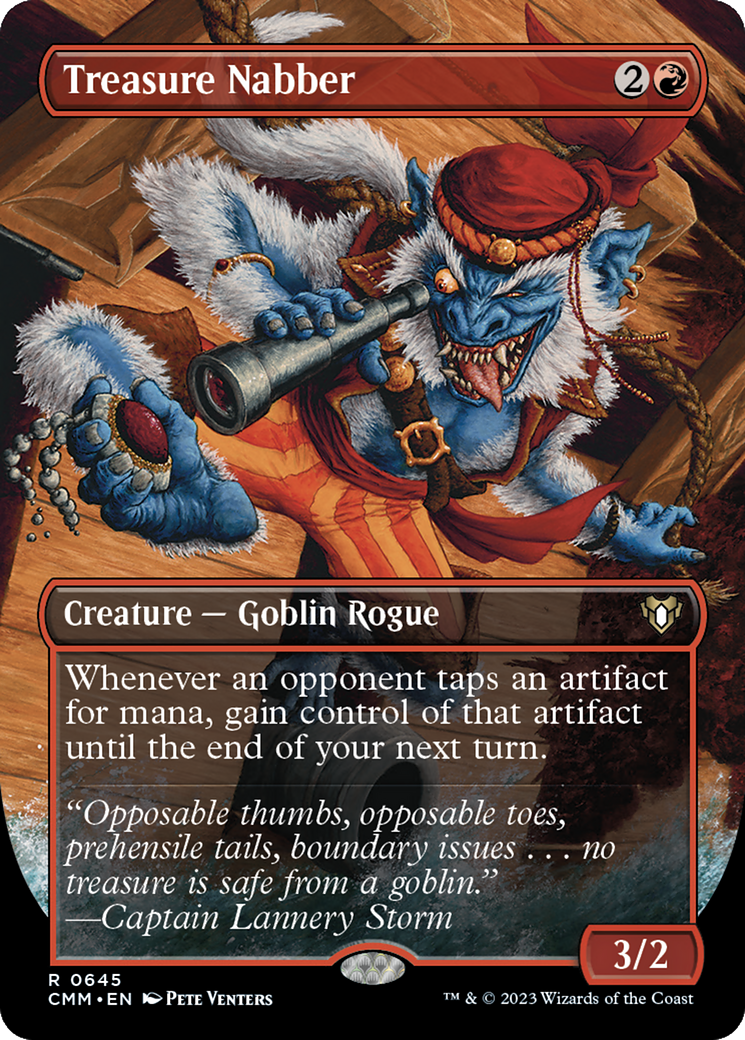 Treasure Nabber (Borderless) (CMM-645) - Commander Masters (Borderless) Foil