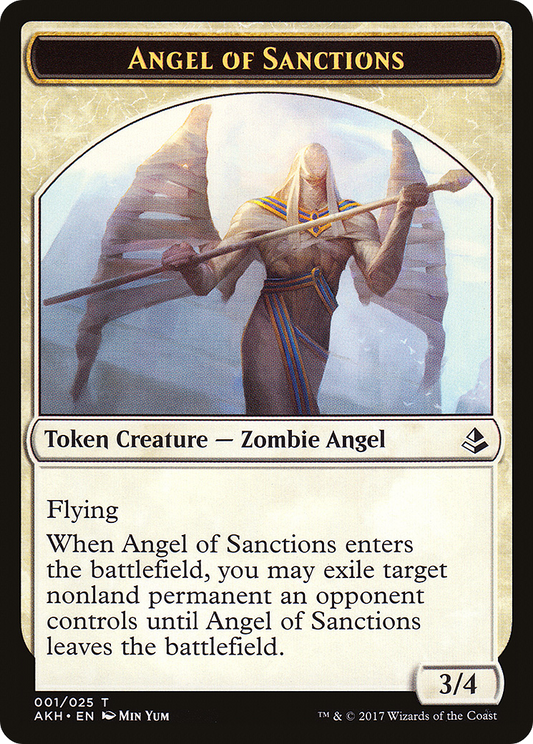 Angel of Sanctions Token (AKH-001) - Amonkhet Tokens
