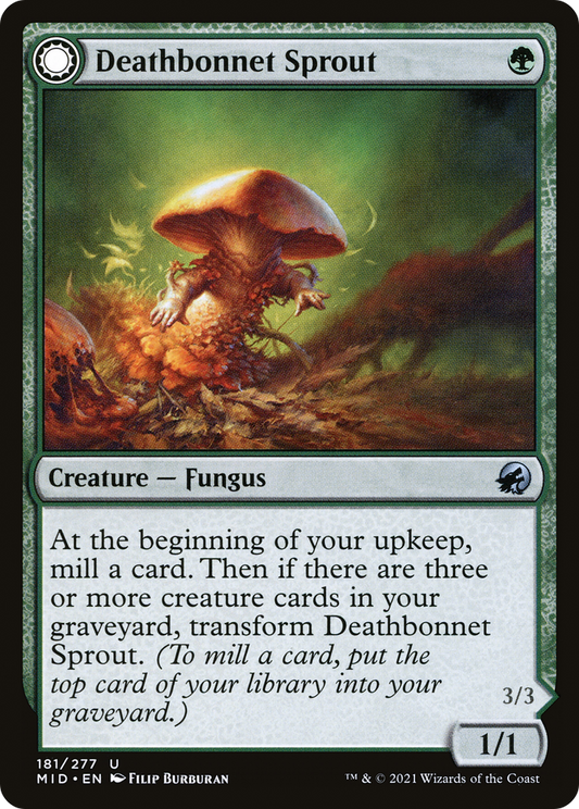 Deathbonnet Sprout (MID-181) - Innistrad: Midnight Hunt: (Double Faced Transform) Foil