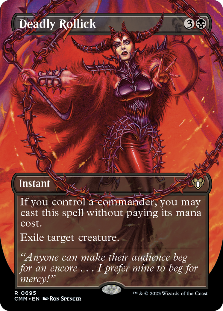 Deadly Rollick (Borderless) (CMM-695) - Commander Masters (Borderless) Foil