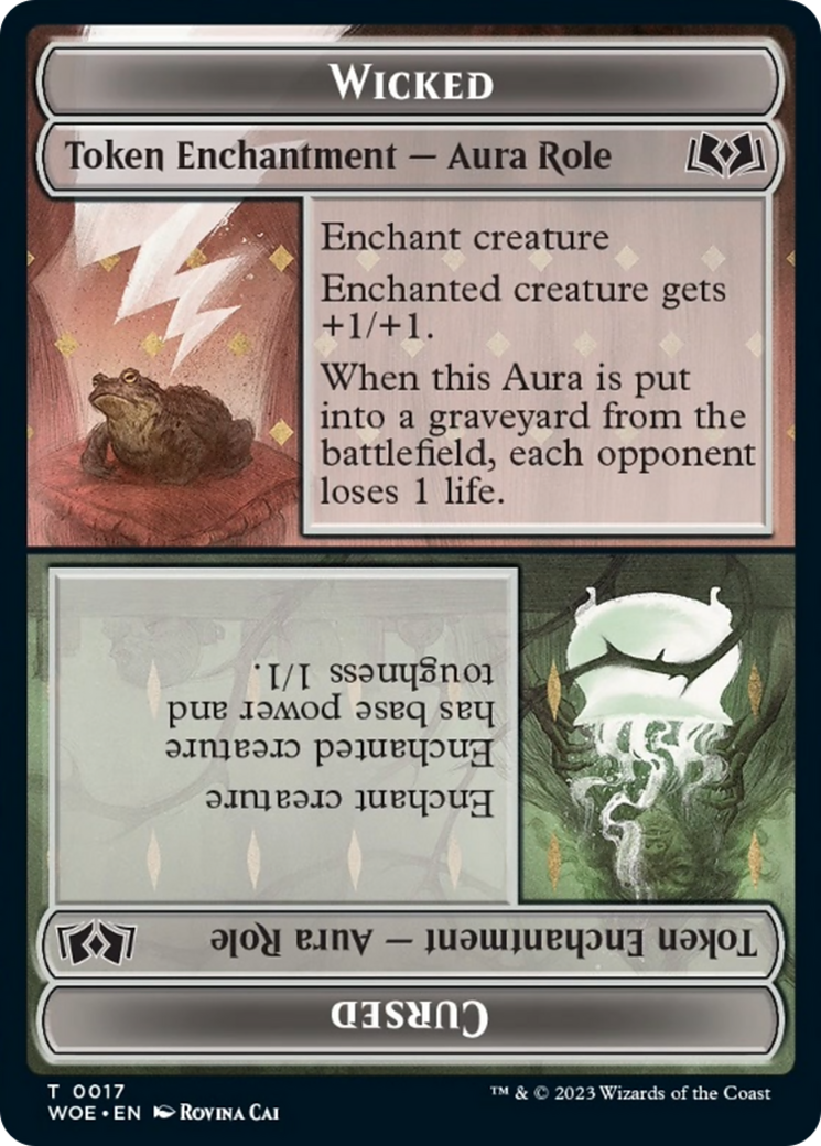 Wicked Role / Cursed Role Token (WOE-017) - Wilds of Eldraine Tokens Foil