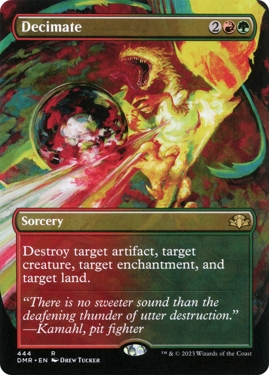 Decimate (Borderless) (DMR-444) - Dominaria Remastered (Borderless) Foil