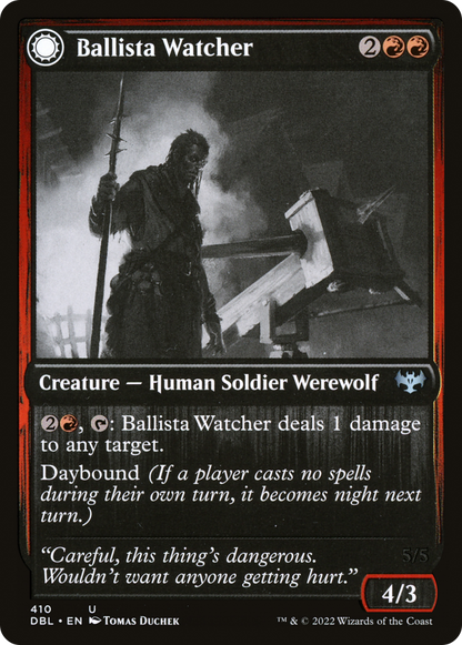 Ballista Watcher (DBL-410) - Innistrad: Double Feature: (Double Faced Transform) Foil