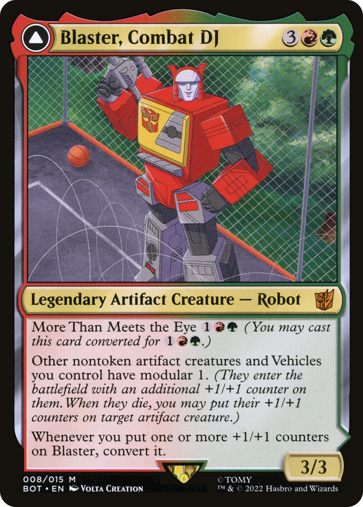 Blaster, Combat DJ (BOT-008) - Transformers: (convertdfc)