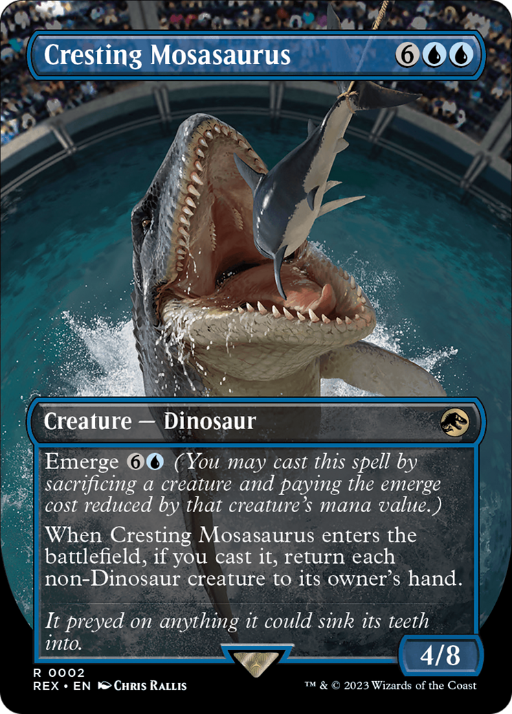 Cresting Mosasaurus (Borderless) (REX-002) - Jurassic World Collection (Borderless)