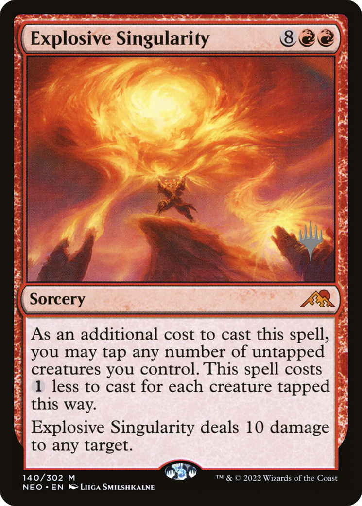 Explosive Singularity (PPNEO-140P) - Kamigawa: Neon Dynasty Promos Foil