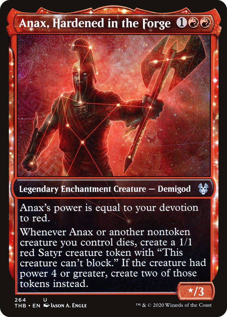 Anax, Hardened in the Forge (Showcase) (THB-264) - Theros Beyond Death: (enchantment, Showcase) Foil