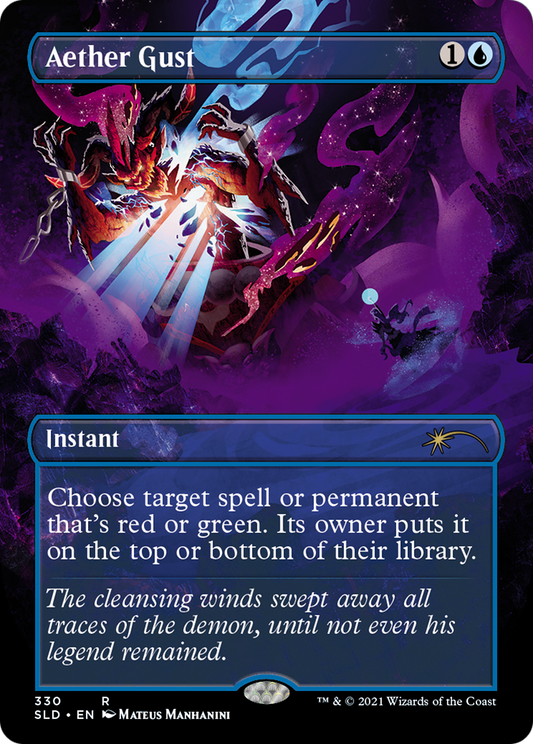 Aether Gust (SLD-330) - Secret Lair Drop (Borderless) Foil