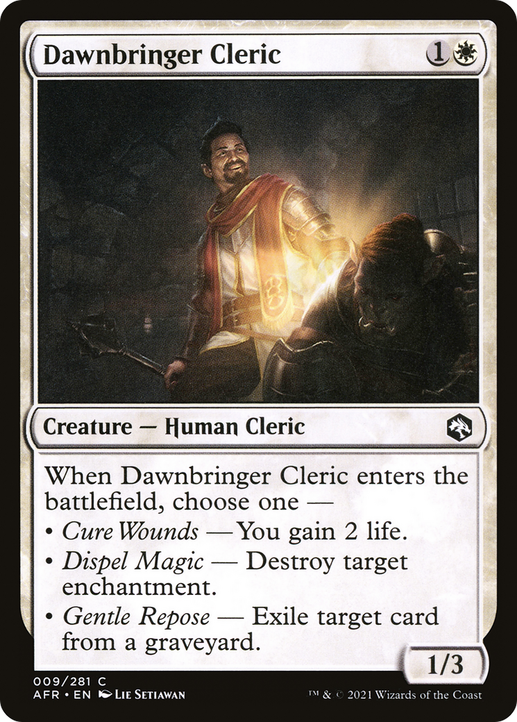 Dawnbringer Cleric (AFR-009) - Adventures in the Forgotten Realms Foil