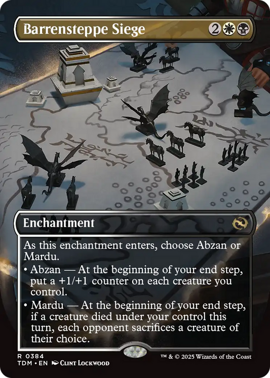 Barrensteppe Siege (TDM-384) - Tarkir: Dragonstorm: (enchantment) (Borderless)