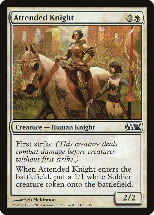 Attended Knight (M13-005) - Magic 2013 Foil